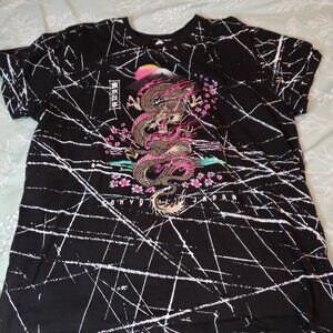 [L] Original Gravity Asian Dragon All-Over Print Tee.